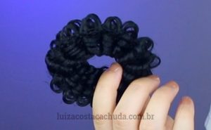 tipos de coque cabelo cacheado - rabicó fake