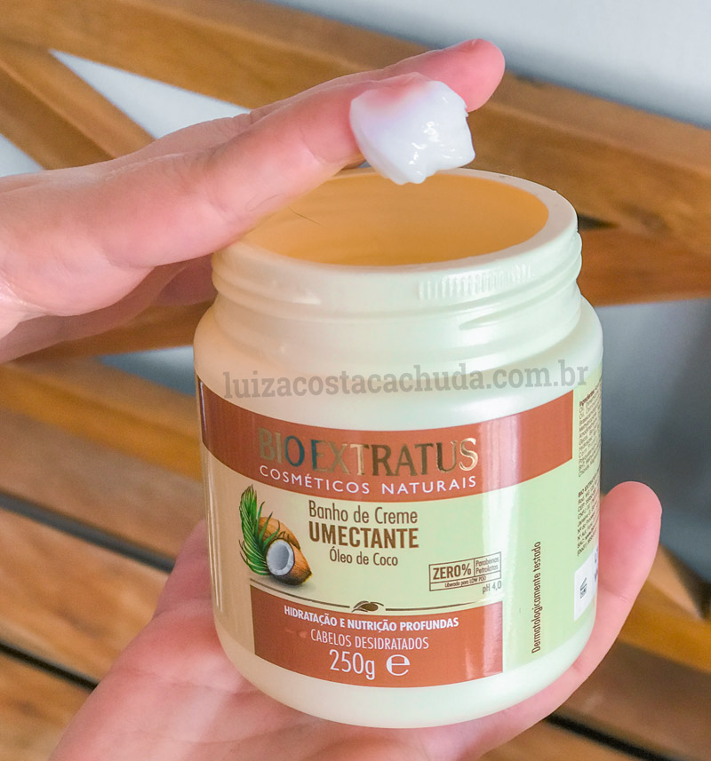 resenha Banho de Creme Bio Extratus Umectante Óleo de Coco - textura