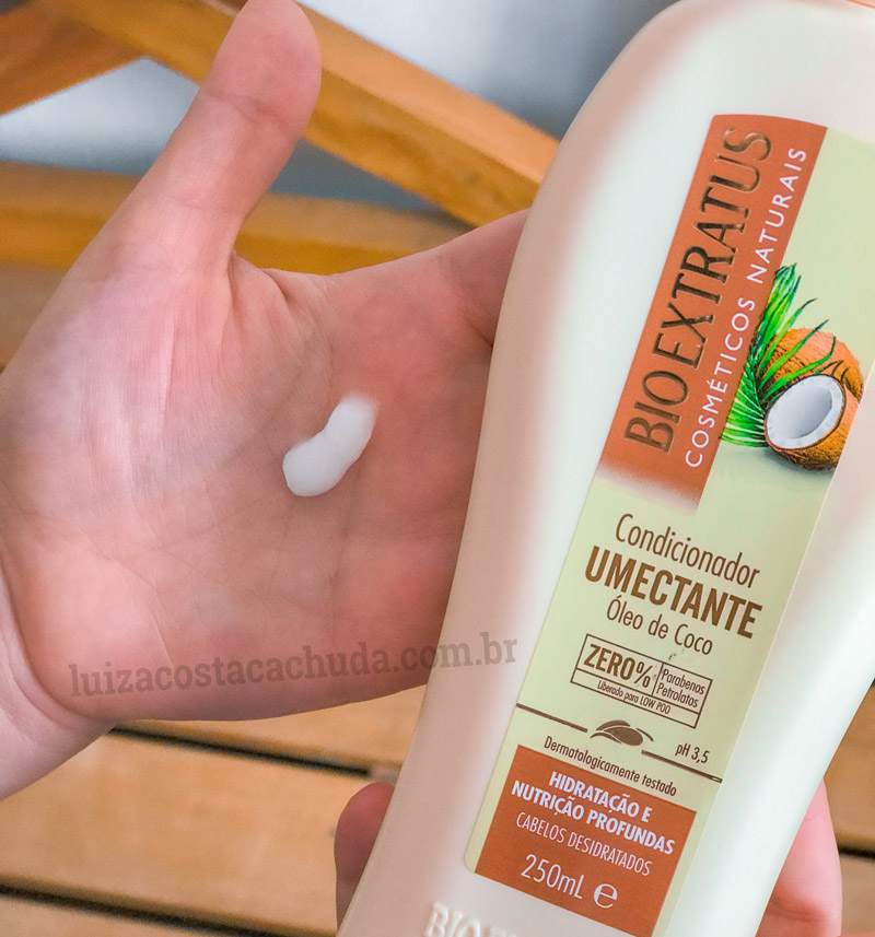 resenha condicionador Bio Extratus Umectante Óleo de Coco - textura