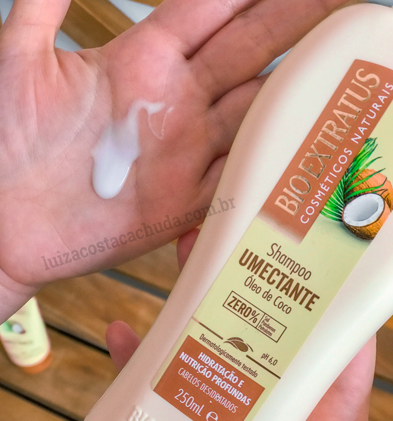 resenha Shampoo Bio Extratus Umectante Óleo de Coco textura