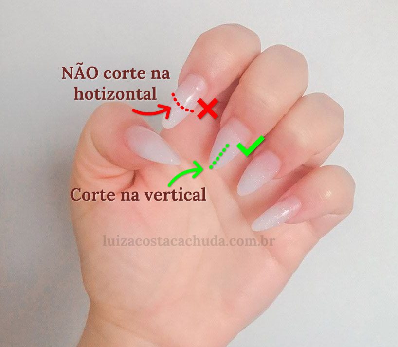 retirar alongamento de unhas