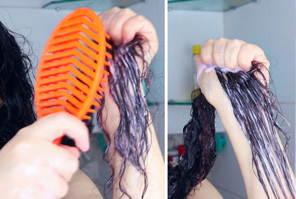 como desembaraçar cabelo cacheado - comece pelas pontas