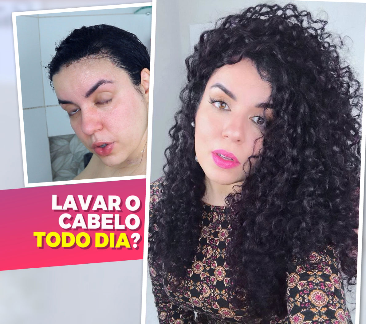 Pode Lavar O Cabelo Cacheado Todos Os Dias Ou Faz Mal? | Luiza Costa ...