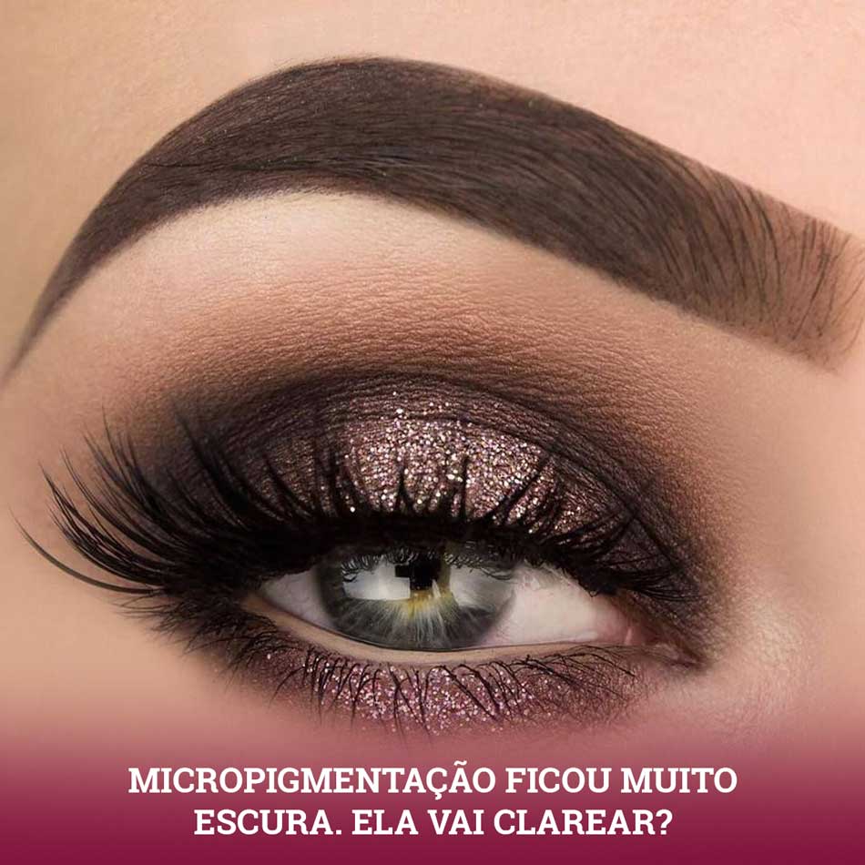 micropigmentação na sobrancelha ficou muito escura